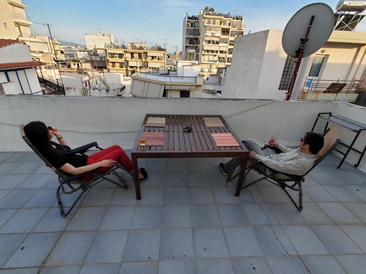 Terrace Roof Room @ Koridallos Metro St. & Piraeus Port Exterior foto